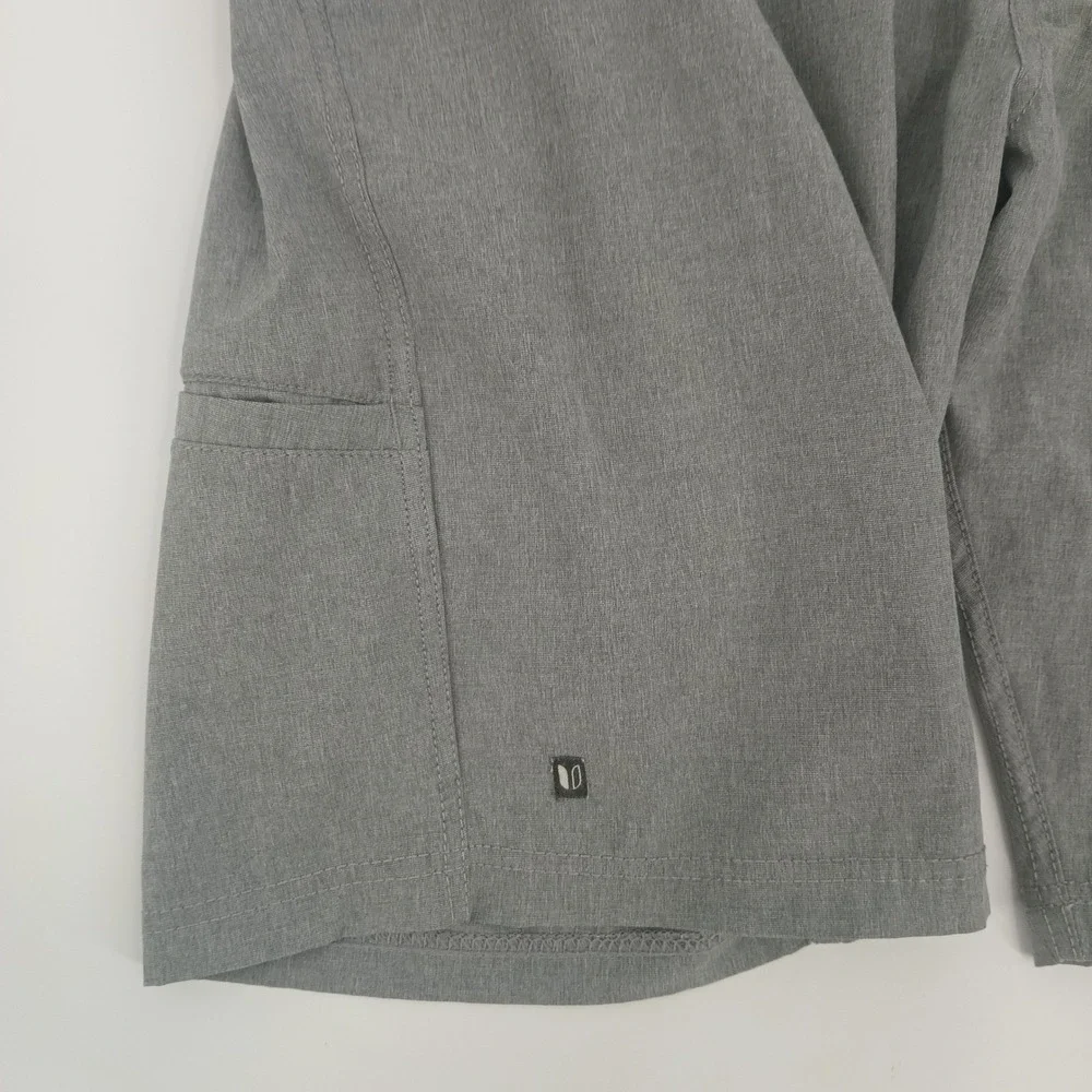 Linksoul Boardwalker Grey Heather Hybrid Golf Shorts Mens 35 Stretch Performance